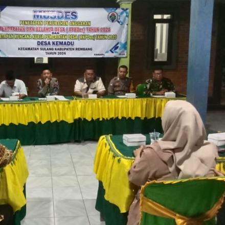 MUSYAWARAH DESA PENETAPAN PERUBAHAN APBDes TA 2024 DAN PENETAPAN RKPDes TAHUN 2025